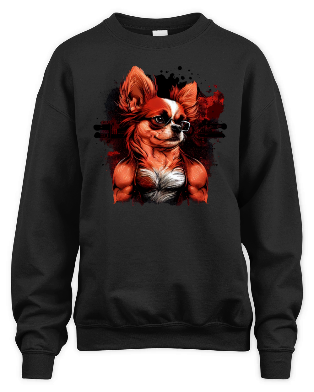Chihuahua - Fitness Girl Bodybuilding Gym Dog Unisex Premium Crewneck Sweatshirt
