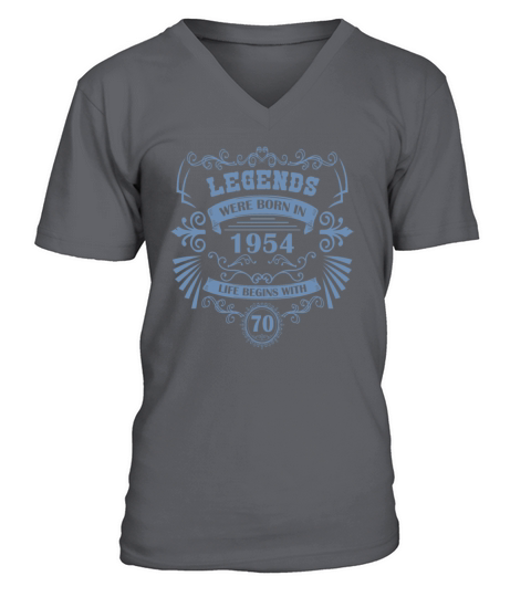 70th Birthday Vintage 1954 Vintage Western V-Neck T-shirt