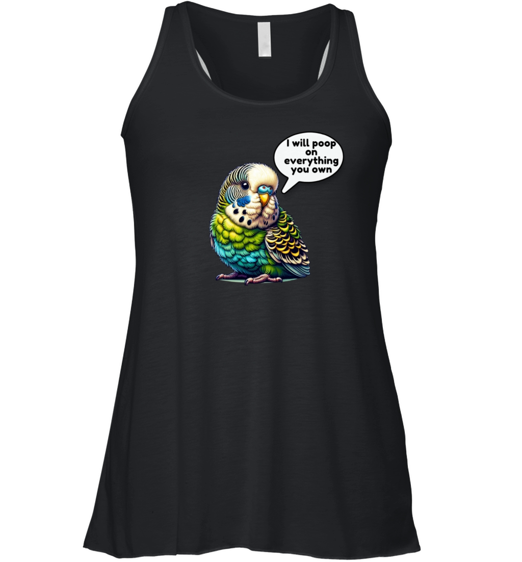 Funny Budgie saying Women's Flowy Tank Top