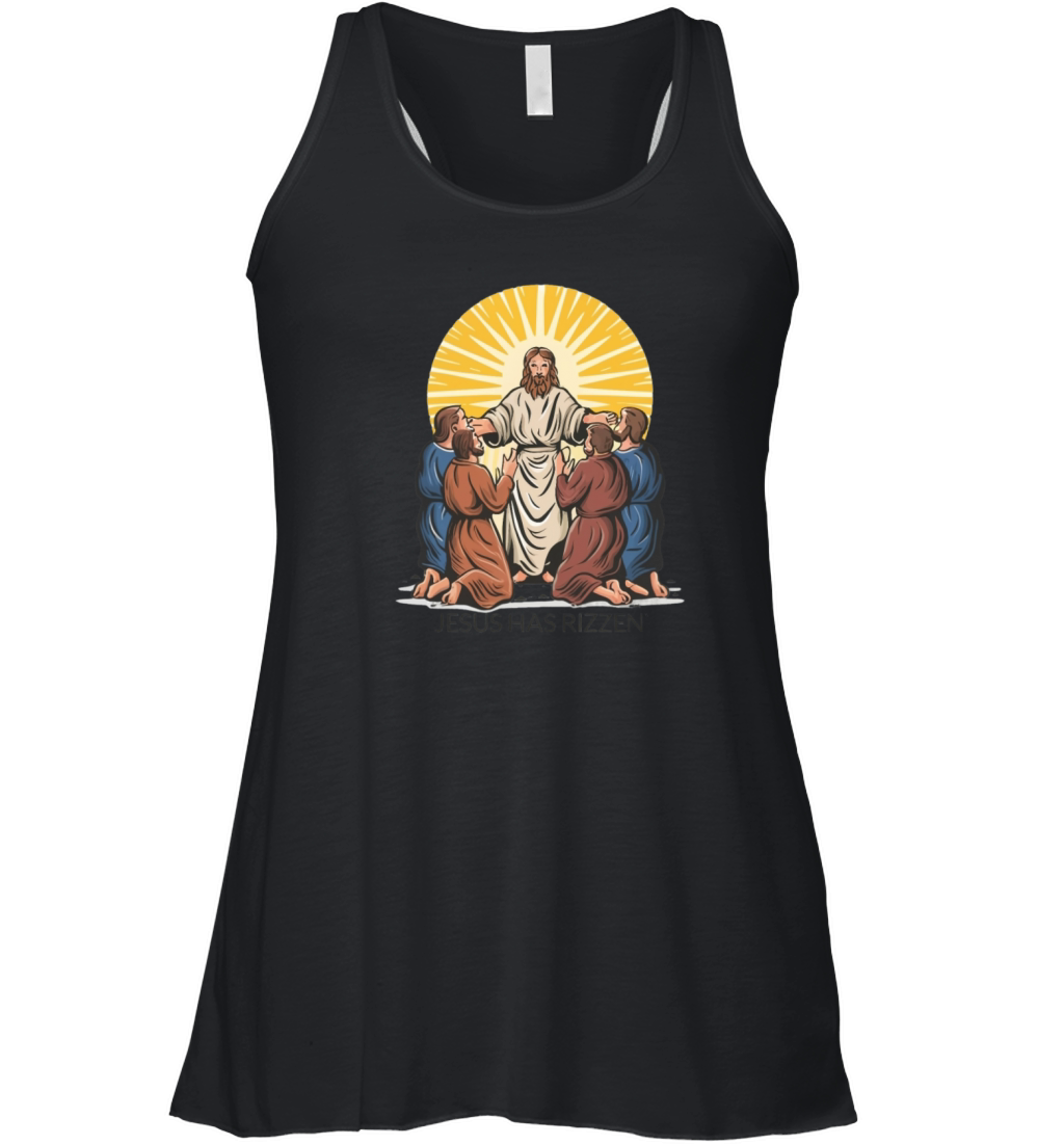 Jesus Has Rizzen Inspirational and Heartwarming Women's Flowy Tank Top