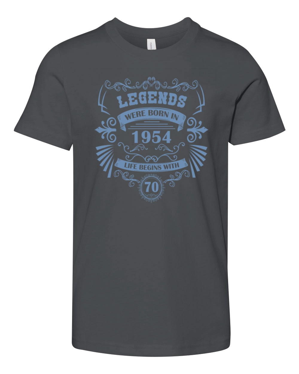 70th Birthday Vintage 1954 Vintage Western Youth Unisex Jersey Tee