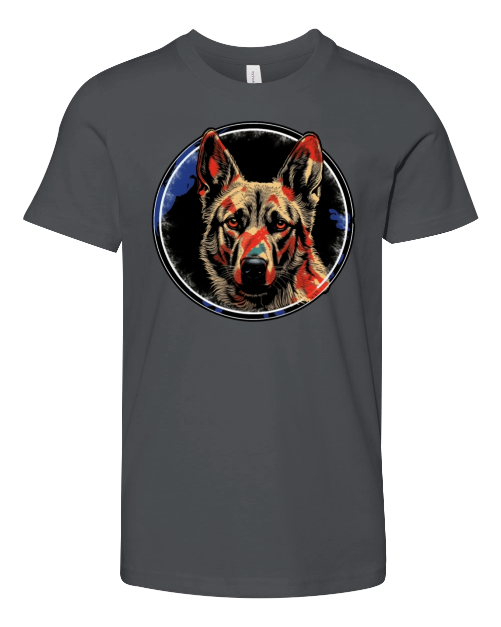 German Shepherd Funny Dog Vintage Retro French Youth Unisex Jersey Tee