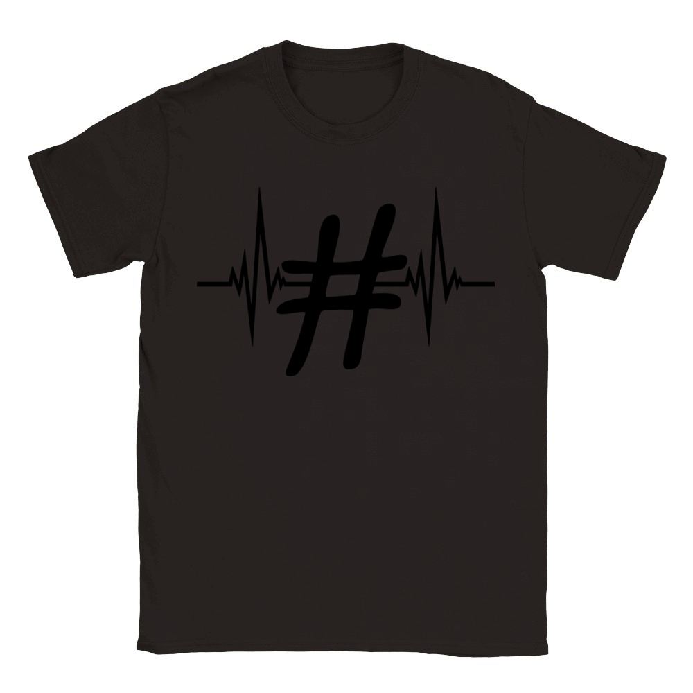 Heartbeat Pulse Hashtag Classic Kids Crewneck T-shirt