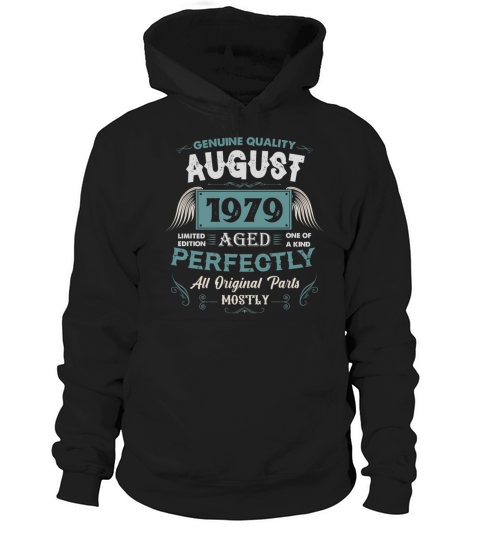 August 1979 Vintage Birthday Present Hoodie Unisex