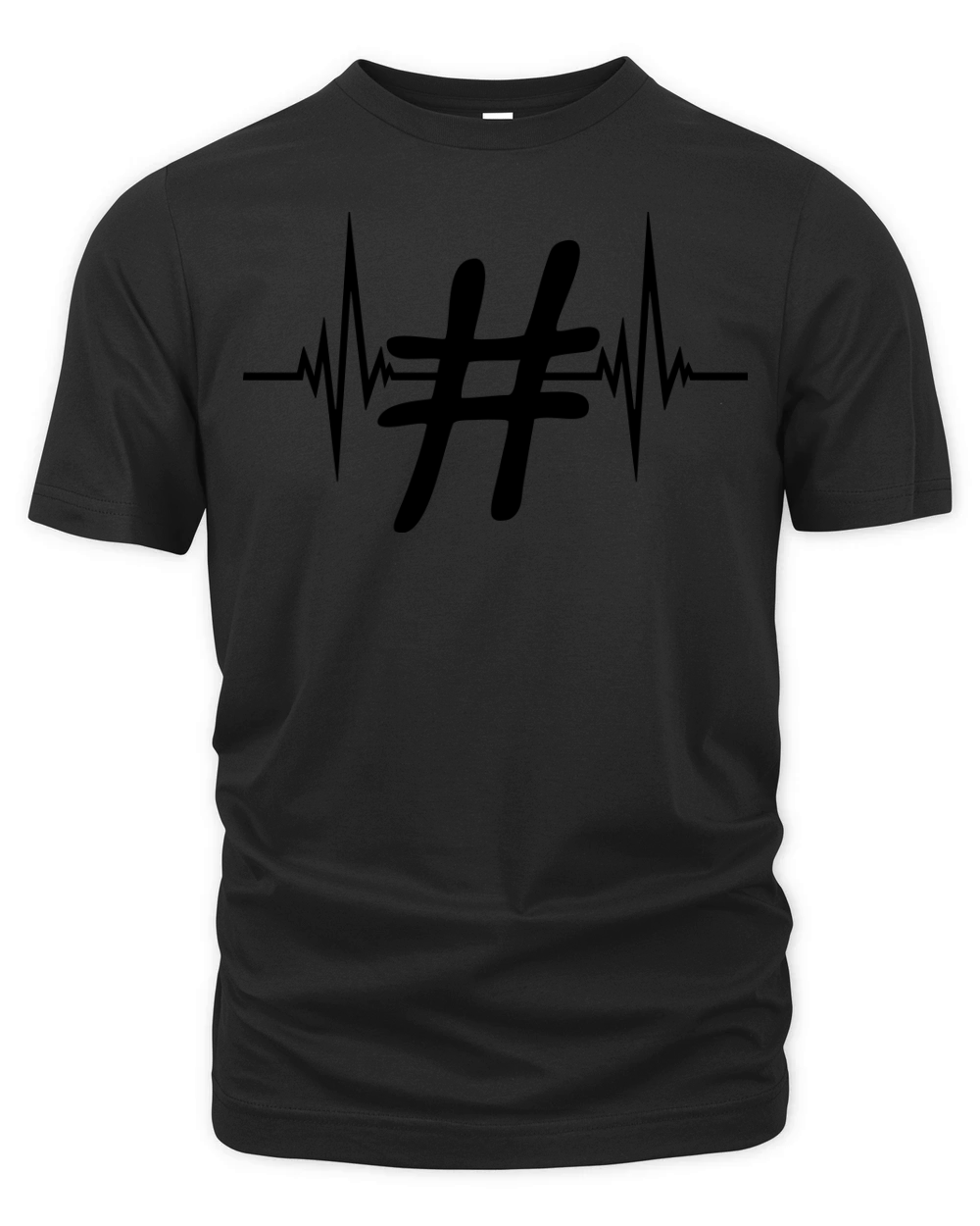 Heartbeat Pulse Hashtag Organic Unisex T-shirt