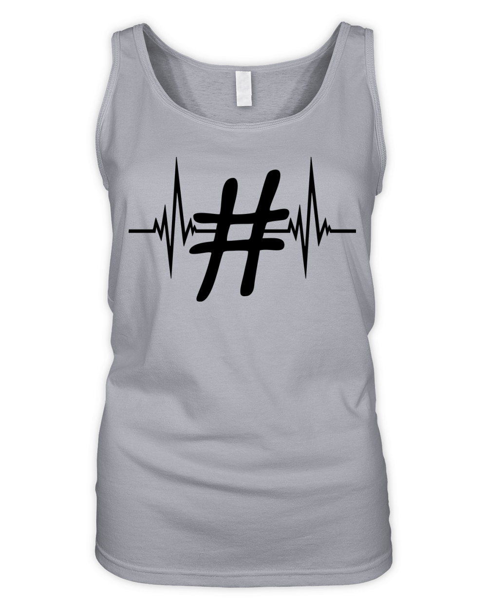 Heartbeat Pulse Hashtag Organic Women's Tank Top