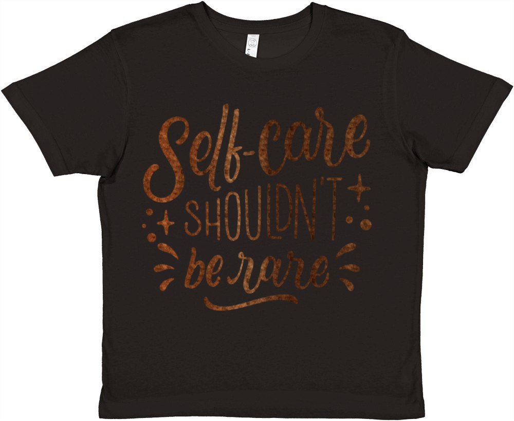 SELF CARE SHOULDNT BE RARE Premium Kids Crewneck T-shirt