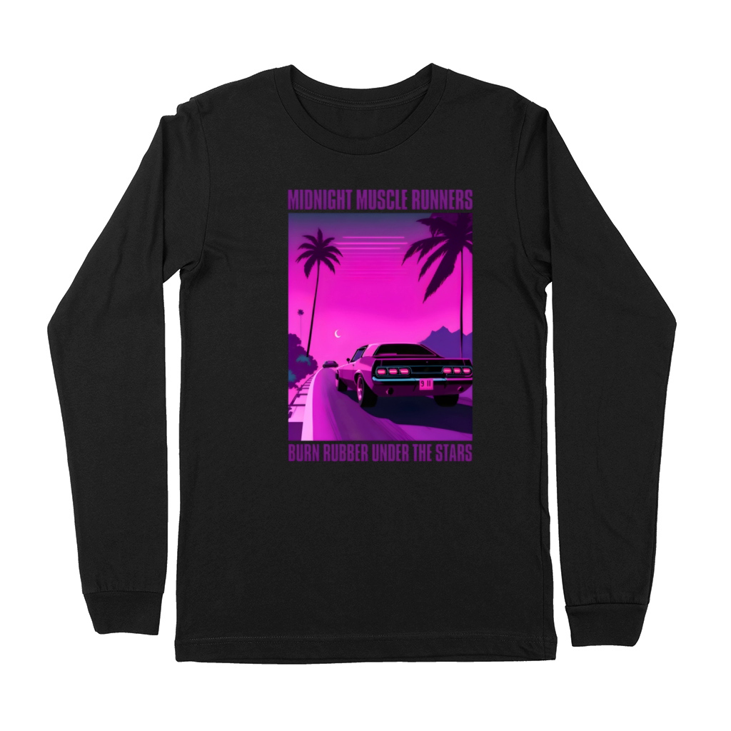 Retro 80s Nostalgic Vaporwave Muscle Car Racing Premium Long Sleeve