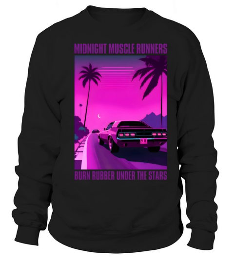 Retro 80s Nostalgic Vaporwave Muscle Car Racing Sweatshirt Unisex