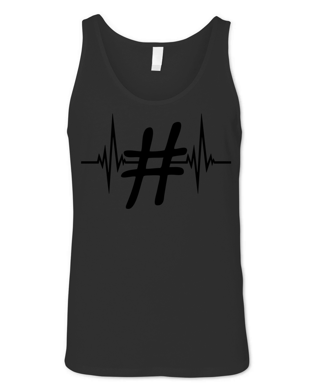 Heartbeat Pulse Hashtag Unisex Jersey Tank