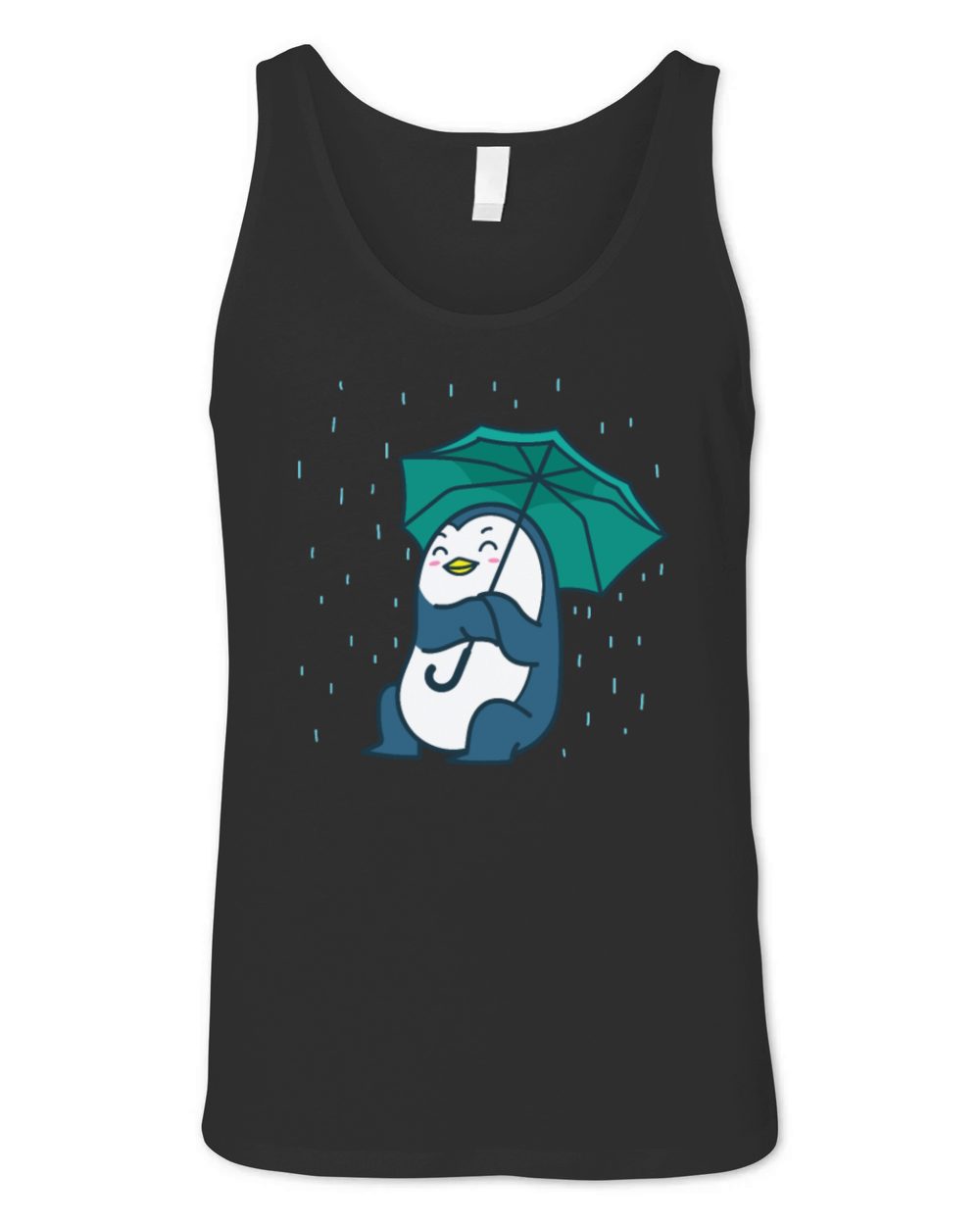 Penguin with an Umbrella Antarctica Unisex Jersey Tank