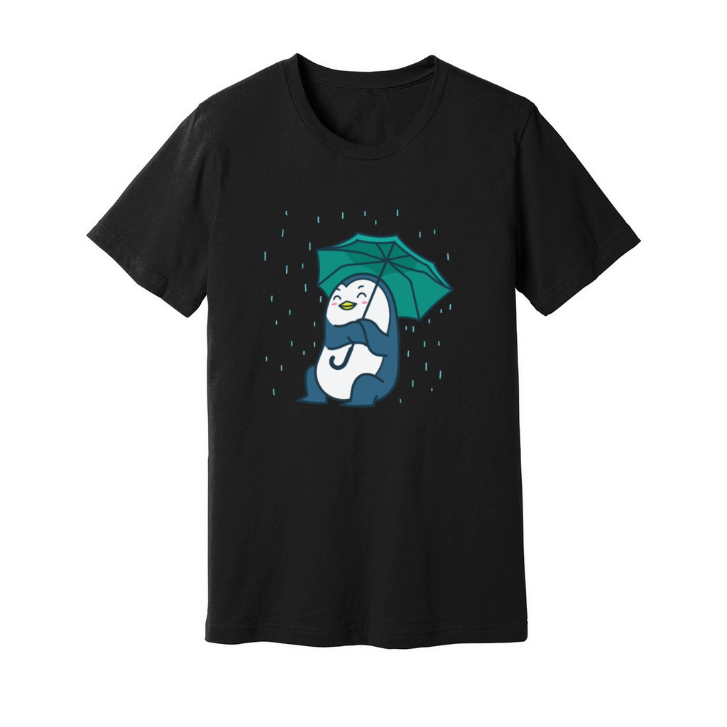 Penguin with an Umbrella Antarctica Unisex Jersey Tee