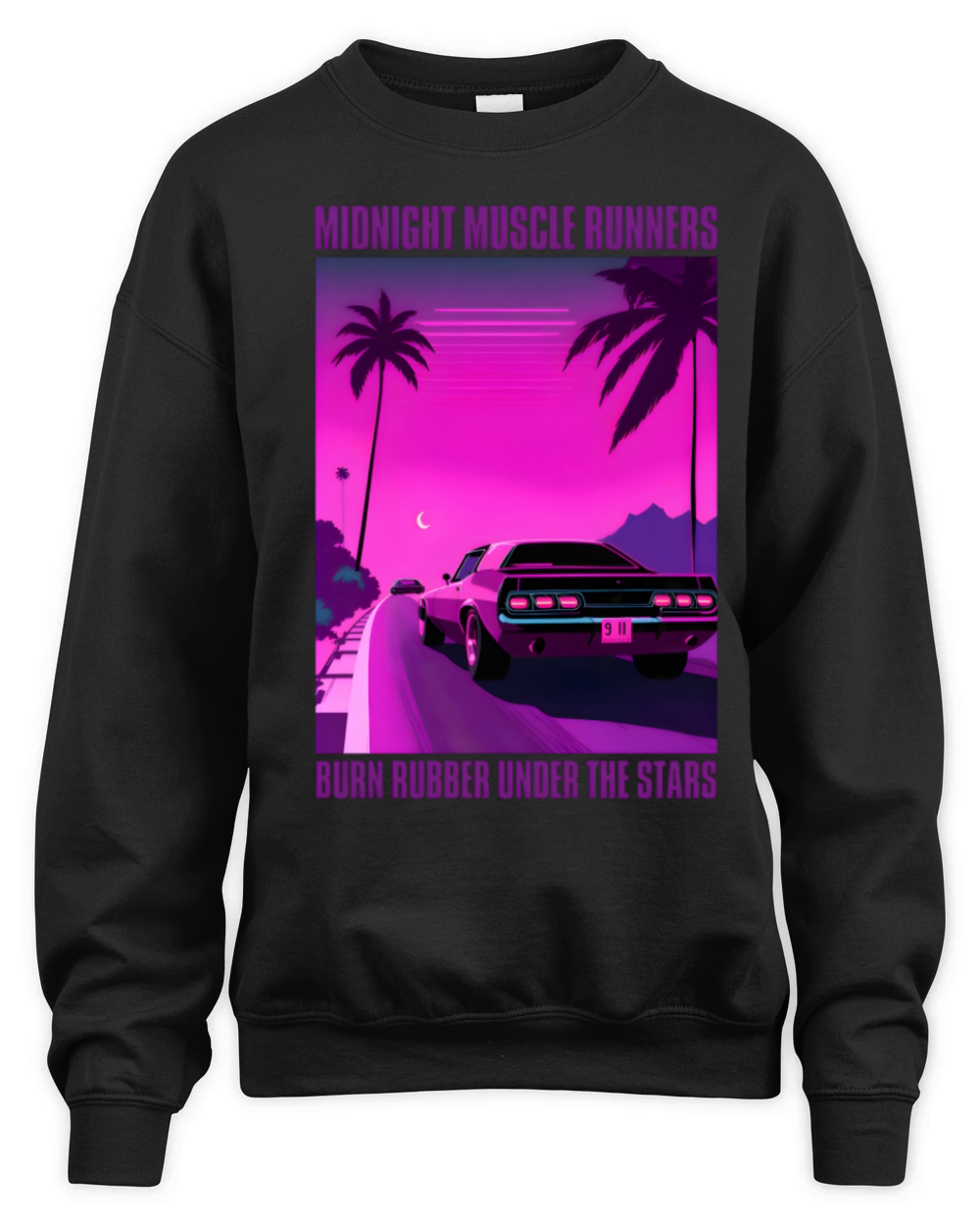 Retro 80s Nostalgic Vaporwave Muscle Car Racing Unisex Premium Crewneck Sweatshirt