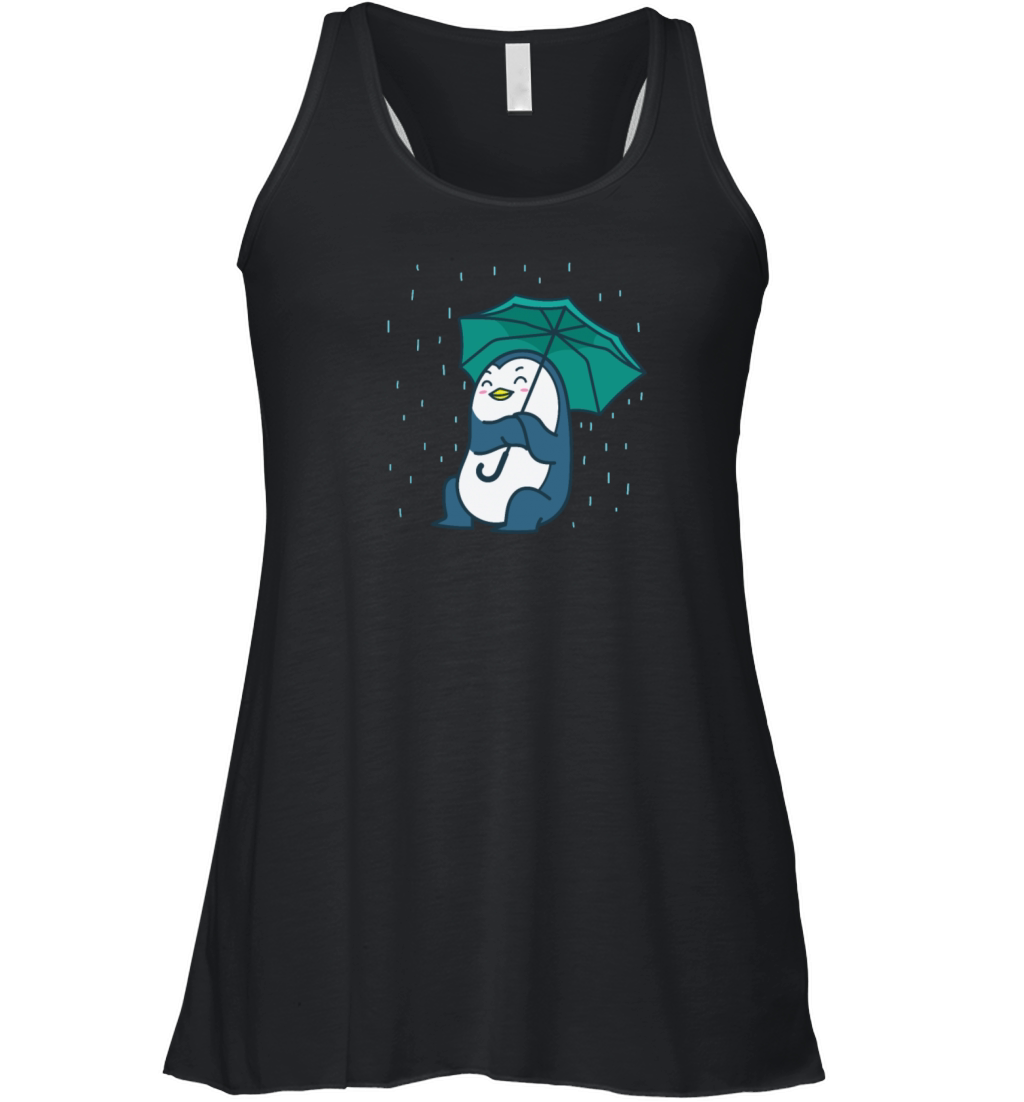 Penguin with an Umbrella Antarctica Women's Flowy Tank Top