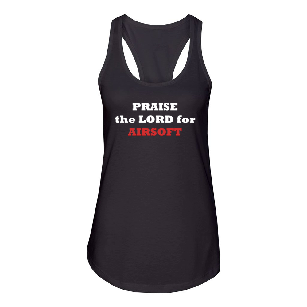 PRAISE the LORD for AIRSOFT Women's Racerback Tank