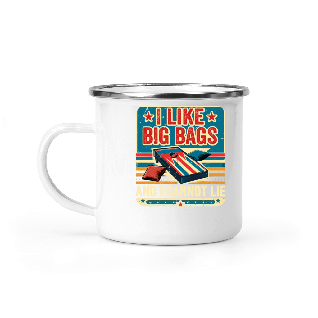 Funny Cornhole Player Saying - I Like Big Bags Camping Mug
