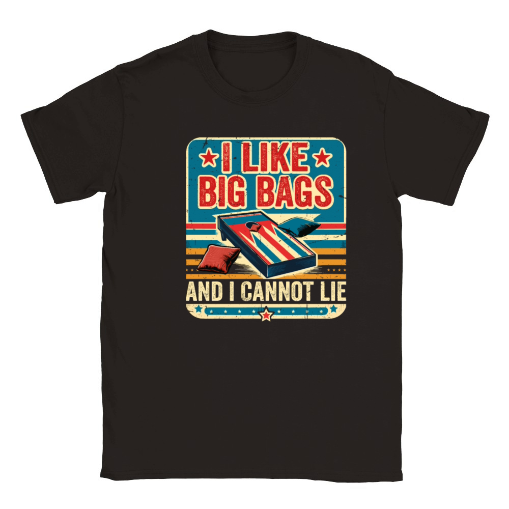 Funny Cornhole Player Saying - I Like Big Bags Classic Kids Crewneck T-shirt