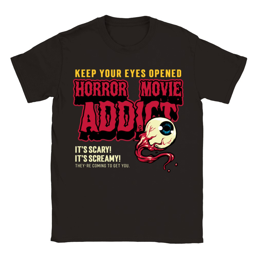 Horror Movie Addict Classic Kids Crewneck T-shirt
