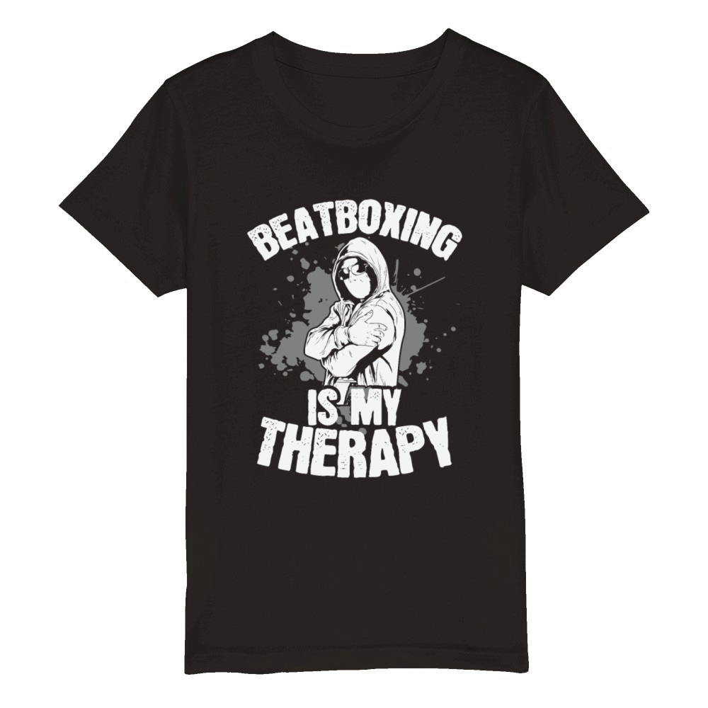 Beatboxing Is My Therapy Organic Kids Crewneck T-shirt