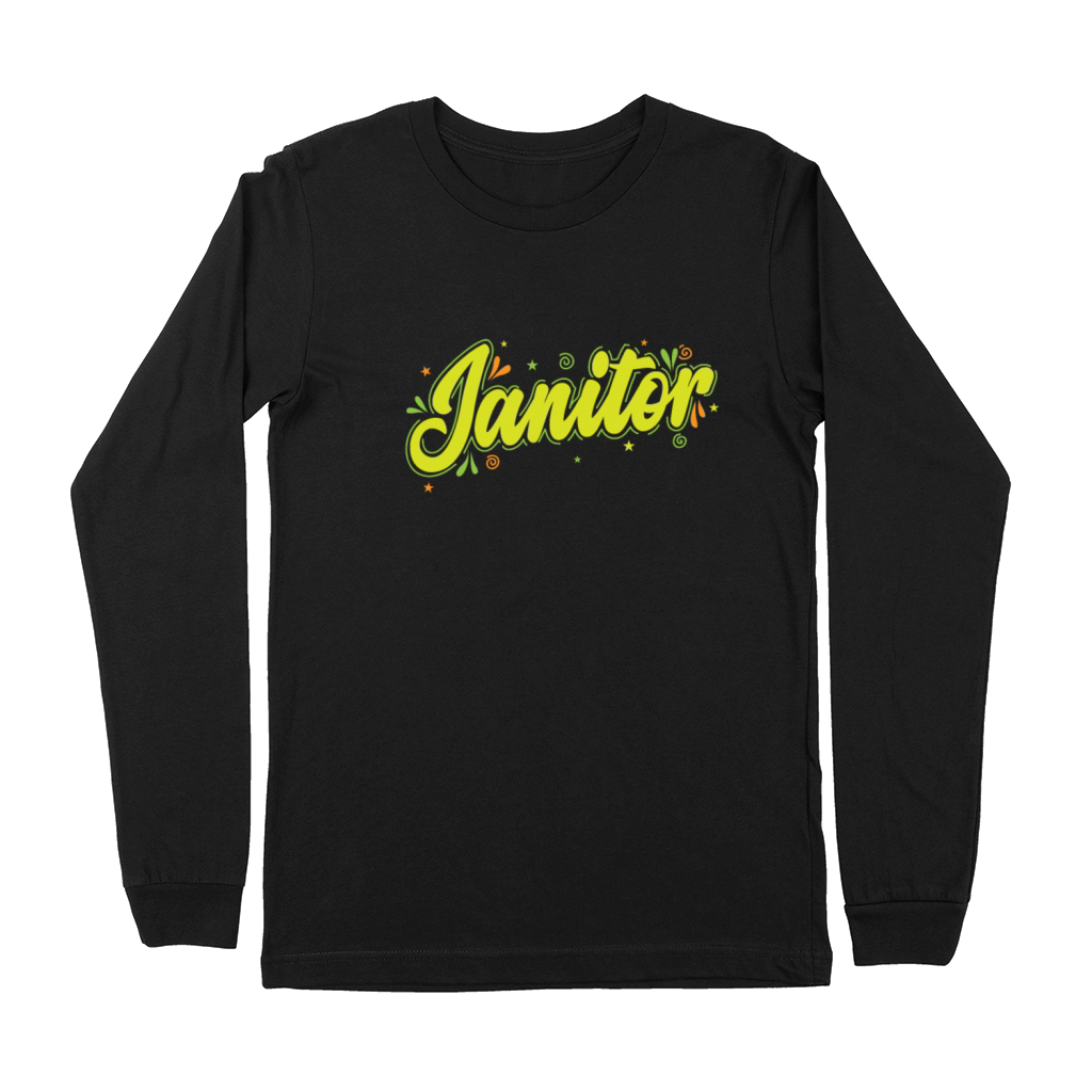Janitor Profession Work Building Premium Long Sleeve