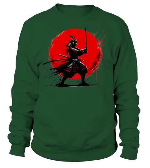 Japanese Samurai Silhouette Vintage Fighter Retro Sweatshirt Unisex