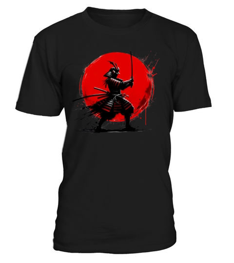 Japanese Samurai Silhouette Vintage Fighter Retro T-Shirt Unisex