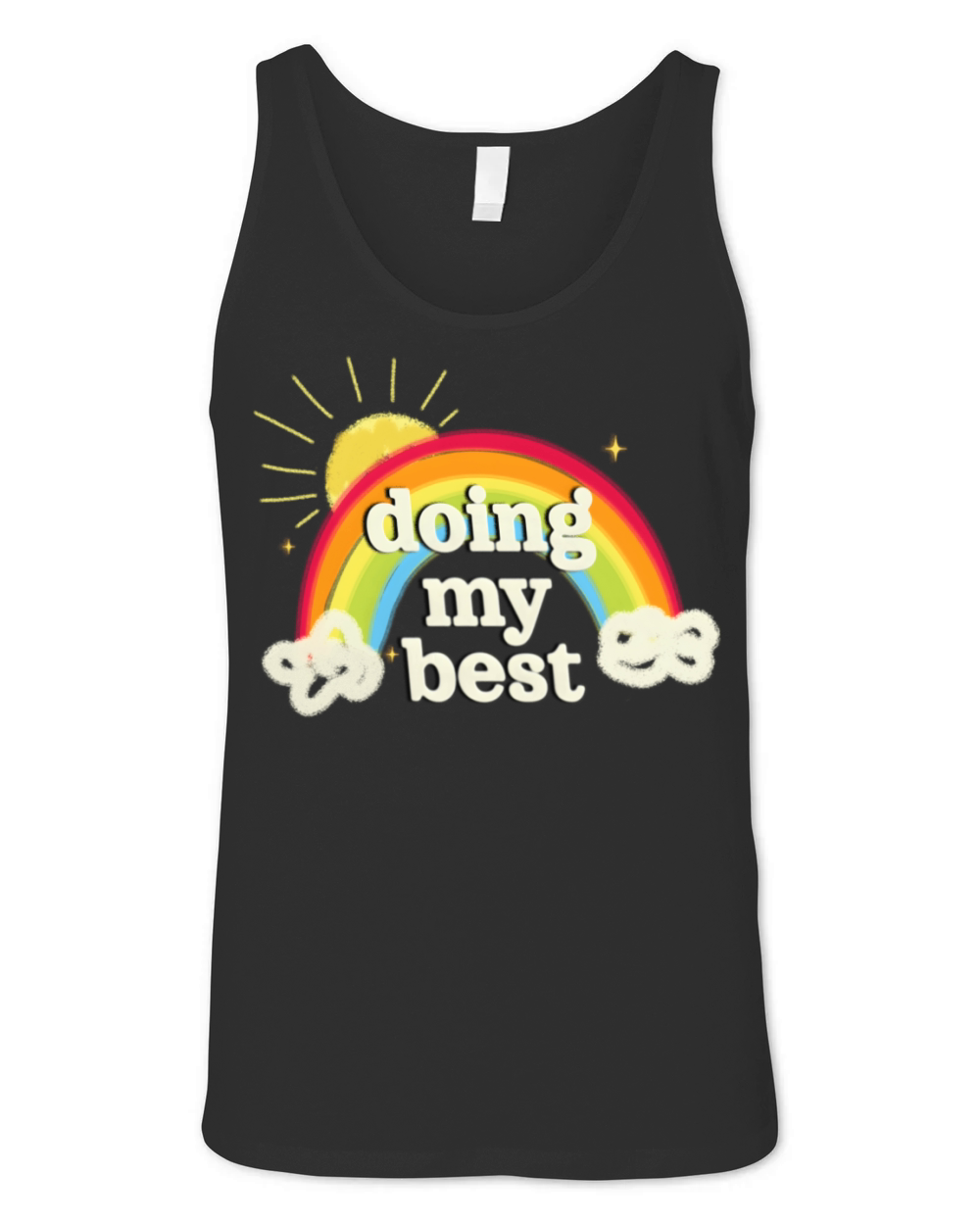 Doing My Best Rainbow Unisex Jersey Tank