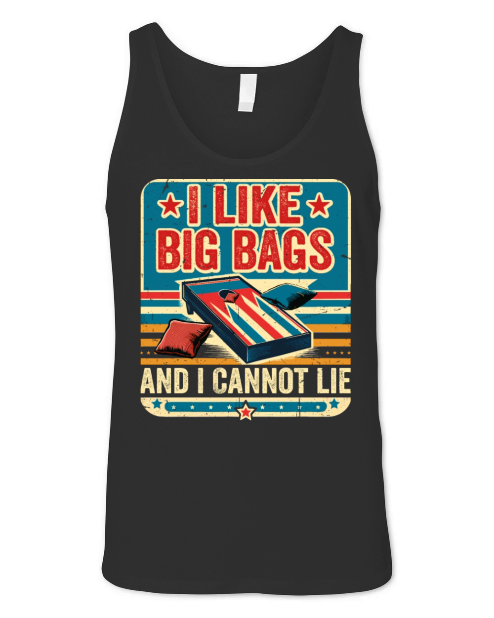 Funny Cornhole Player Saying - I Like Big Bags Unisex Jersey Tank