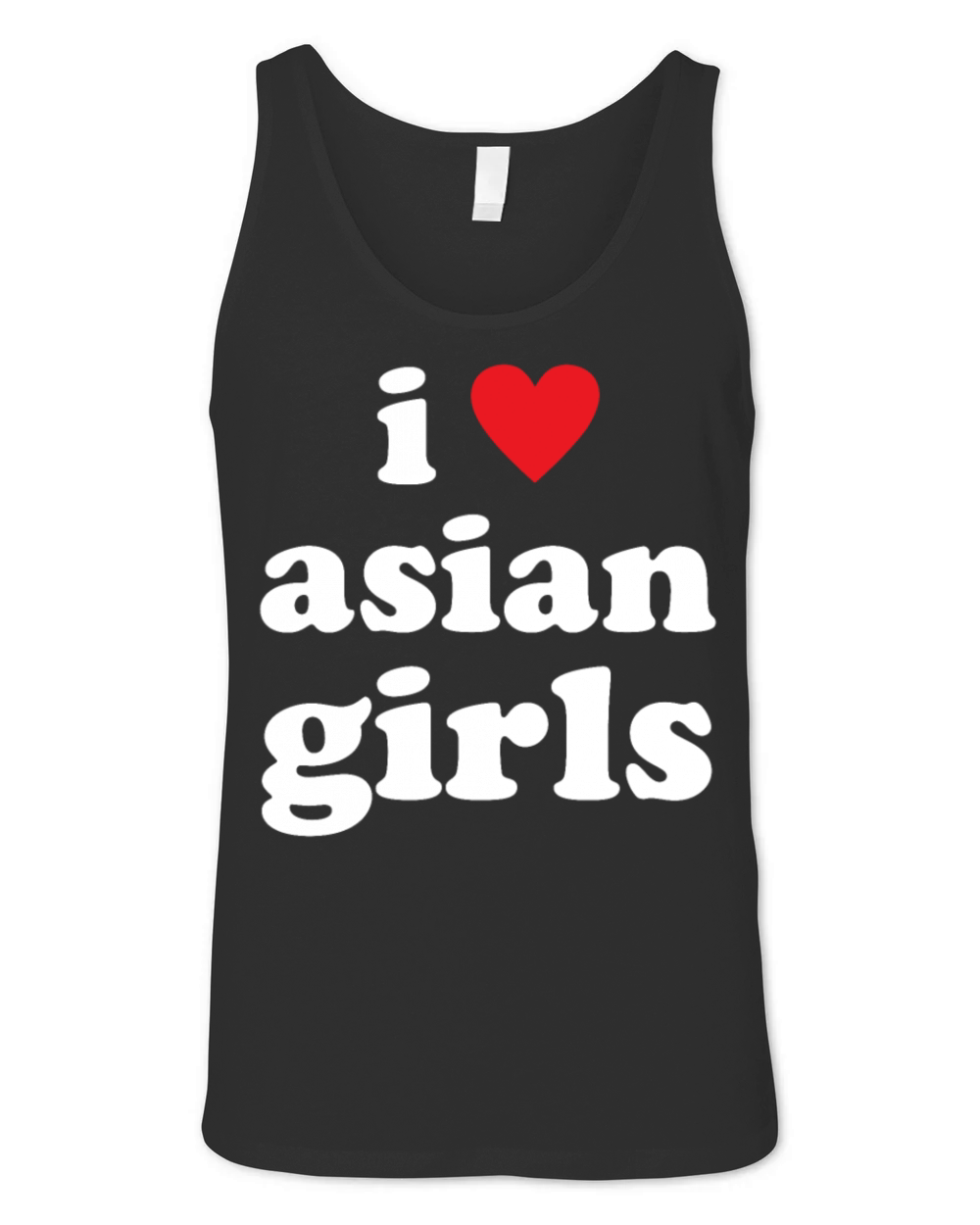 I Love Asian Girls Unisex Jersey Tank
