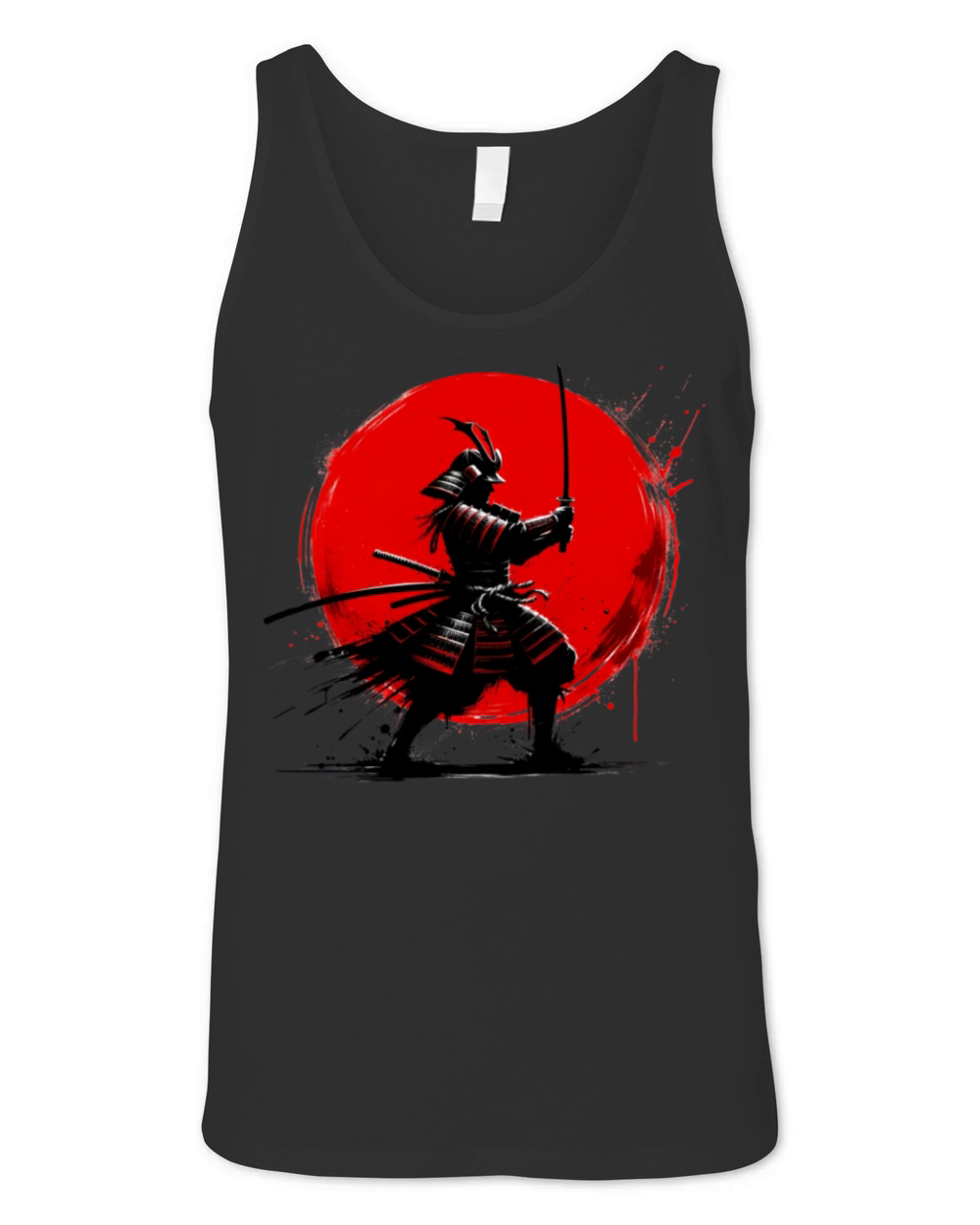Japanese Samurai Silhouette Vintage Fighter Retro Unisex Jersey Tank