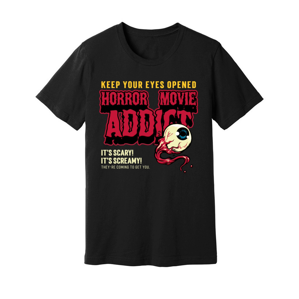 Horror Movie Addict Unisex Jersey Tee