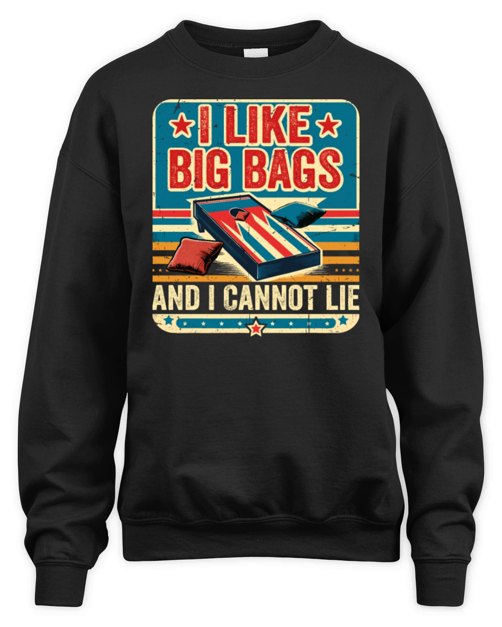 Funny Cornhole Player Saying - I Like Big Bags Unisex Premium Crewneck Sweatshirt
