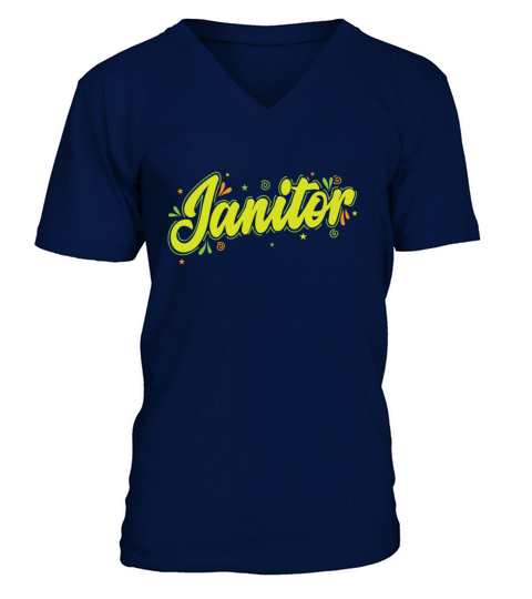 Janitor Profession Work Building V-Neck T-shirt