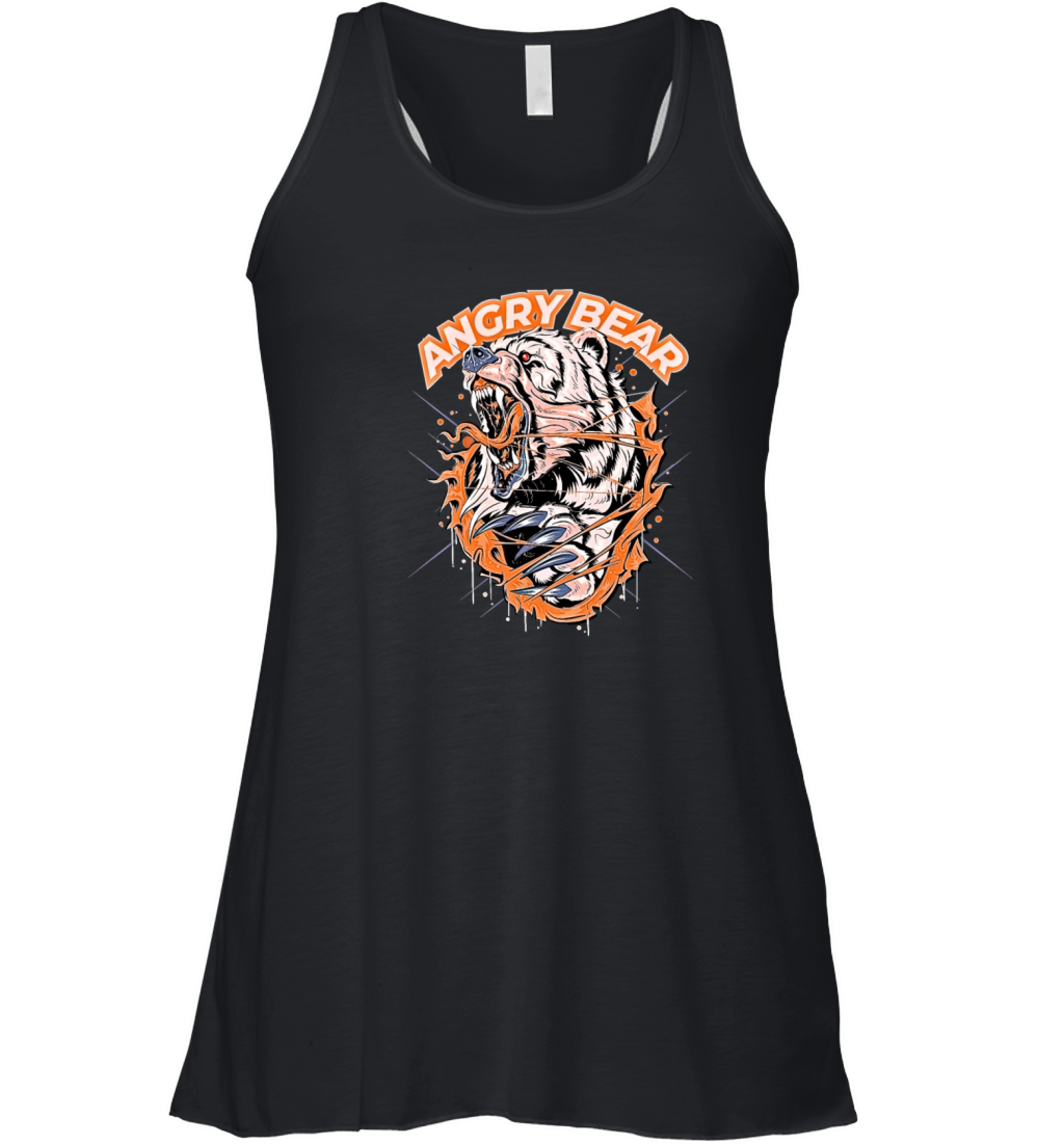 Angry Bear Aesthetic bear Cool bear Women's Flowy Tank Top