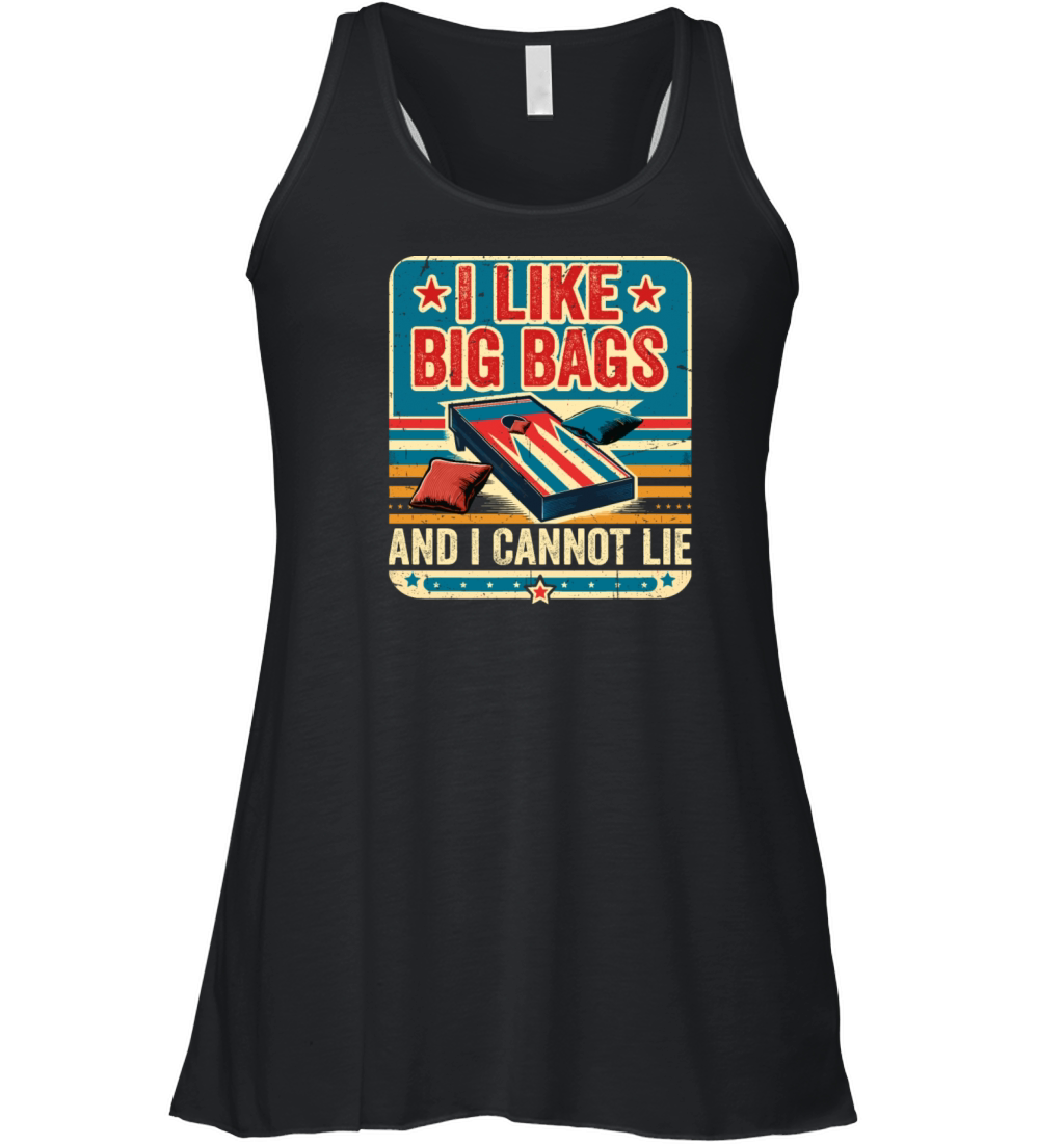 Funny Cornhole Player Saying - I Like Big Bags Women's Flowy Tank Top