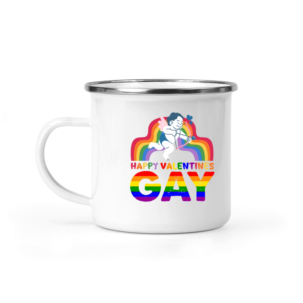 Valentines Day LGBT February 14 Gay Lesbian Camping Mug