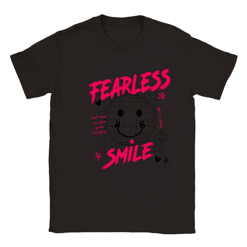 Funny Fearless smile Quote Classic Kids Crewneck T-shirt