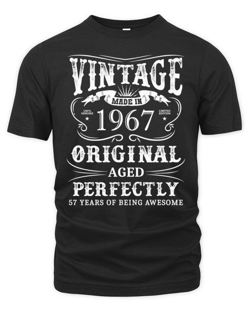 Vintage Made In 1967 57 Years Of Being Awesome Organic Unisex T-shirt