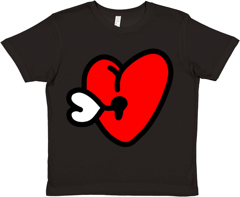 Heart Key Love Premium Kids Crewneck T-shirt
