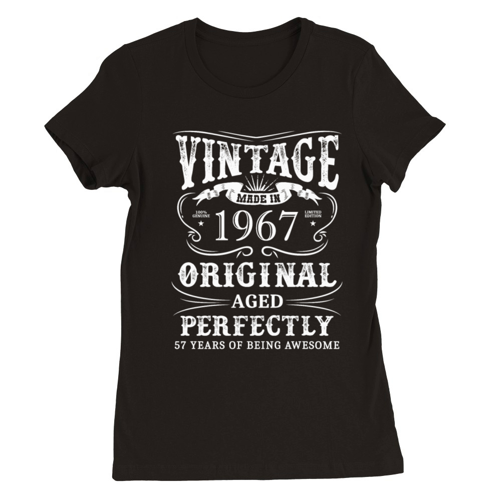 Vintage Made In 1967 57 Years Of Being Awesome Premium Womens Crewneck T-shirt