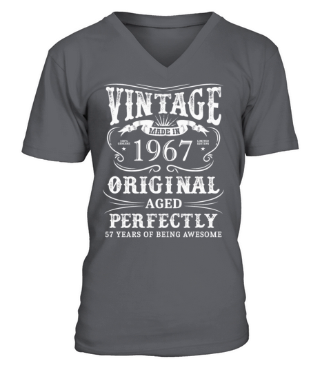 Vintage Made In 1967 57 Years Of Being Awesome V-Neck T-shirt