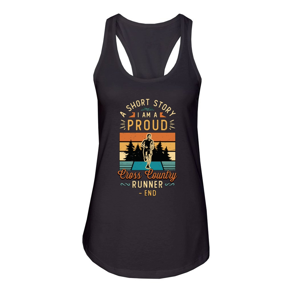 Cross Country Runner A Short Story I Am XC Runner Women's Racerback Tank