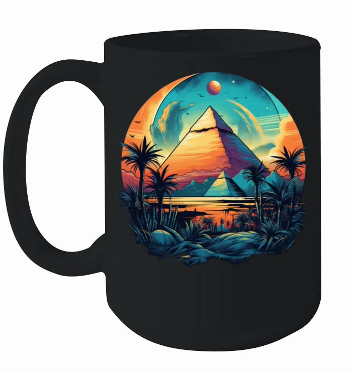 The pyramids palm trees the sacred Nile Ceramic Mug