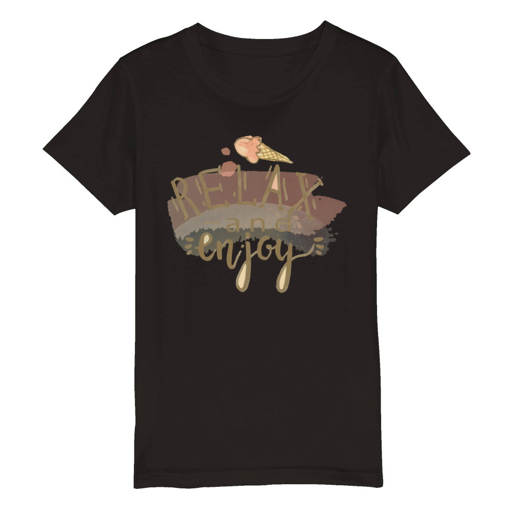 relax and enjoy Organic Kids Crewneck T-shirt