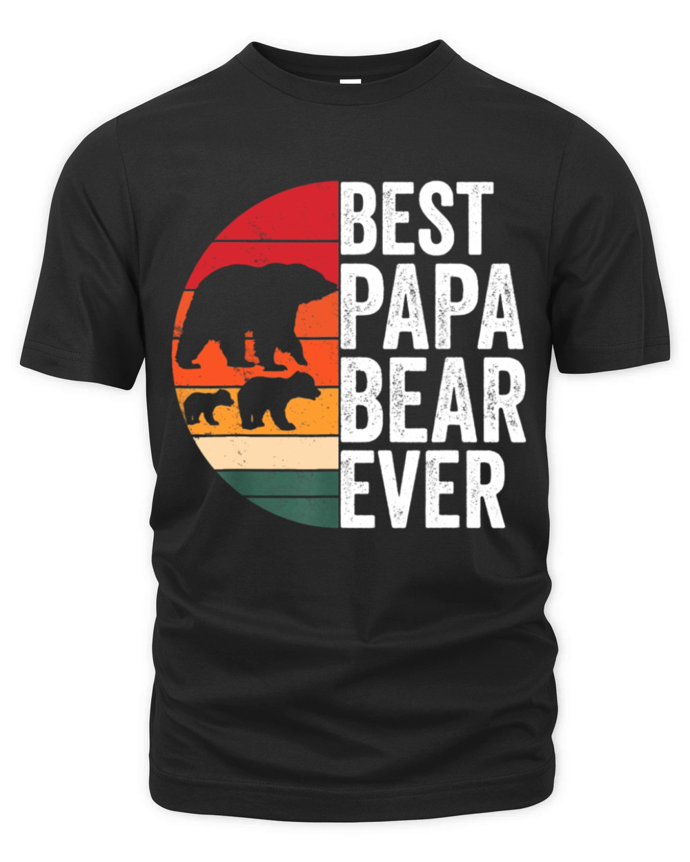 Best Papa Bear Ever Father Vintage Quote Organic Unisex T-shirt