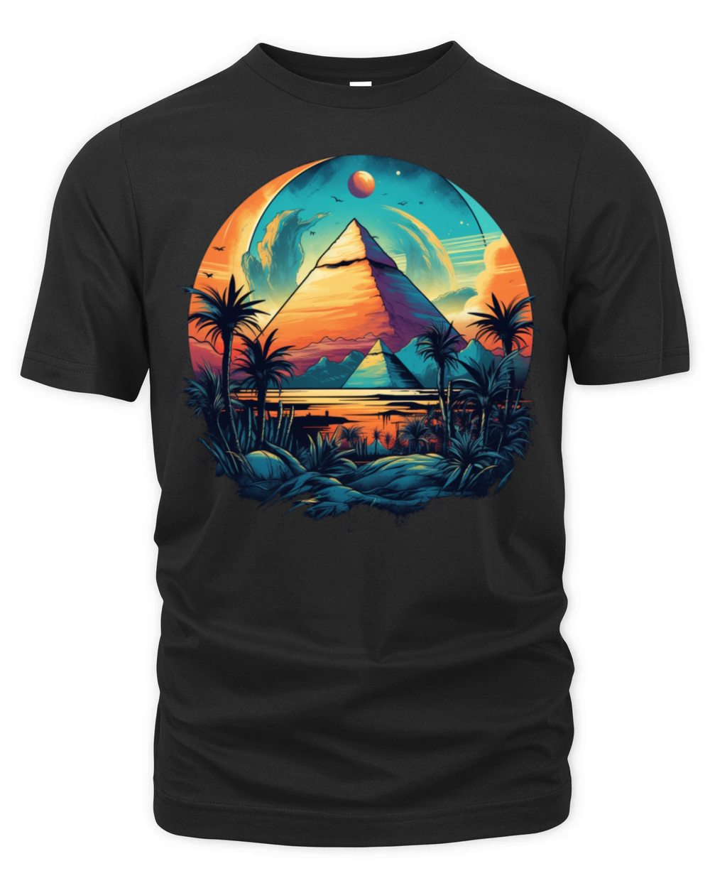The pyramids palm trees the sacred Nile Organic Unisex T-shirt