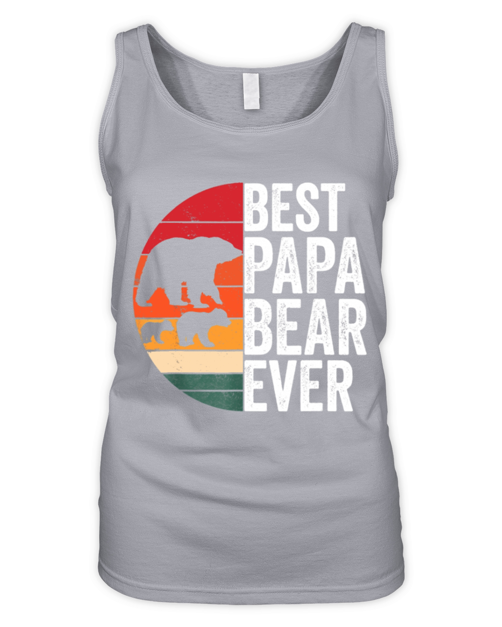 Best Papa Bear Ever Father Vintage Quote Organic Women's Tank Top