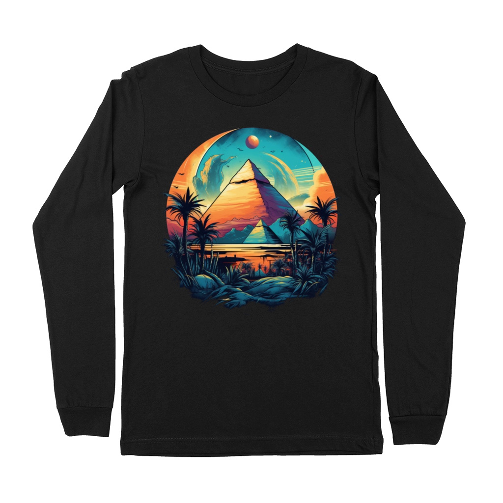 The pyramids palm trees the sacred Nile Premium Long Sleeve
