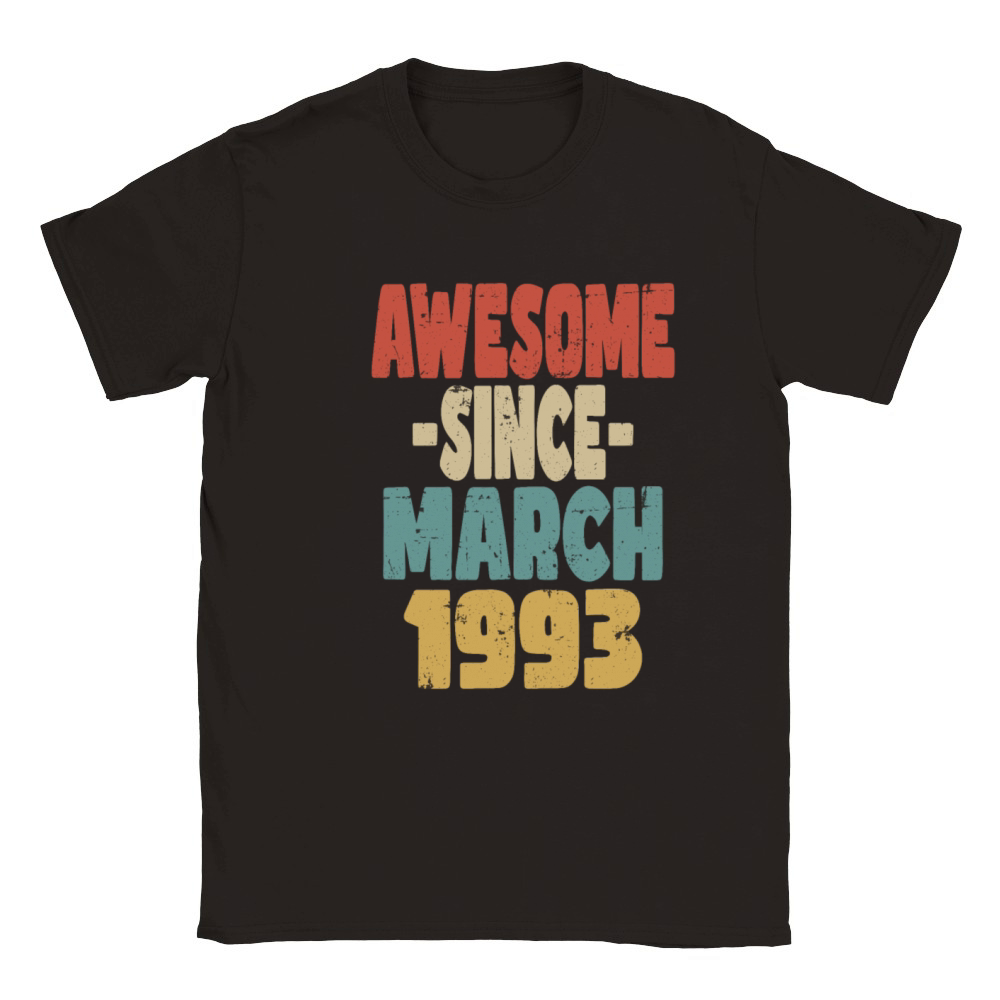 Awesome March 1993 Classic Kids Crewneck T-shirt