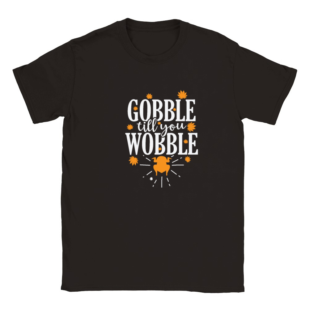 Gobble till you Wobble USA America Holiday Classic Kids Crewneck T-shirt